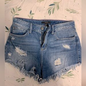 High waisted jean shorts. Size medium.